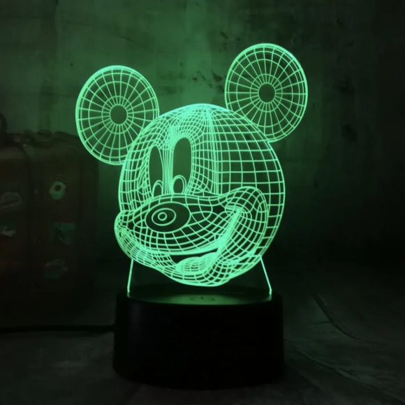 Mickey Mouse 3D LEF Touch Lamp, 7 Colors - Picture 4 of 12
